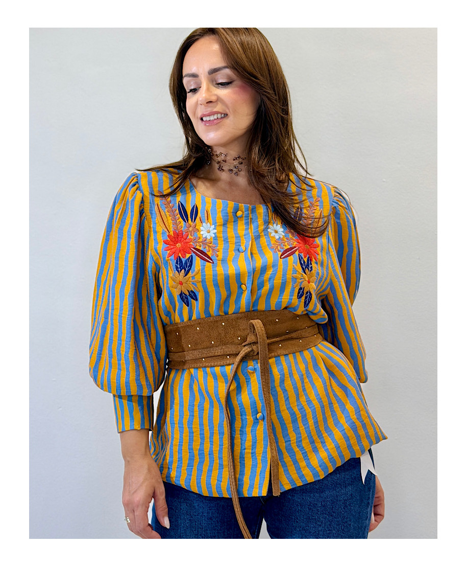 CHAQUETA AITANA · RAYAS BORDADAS