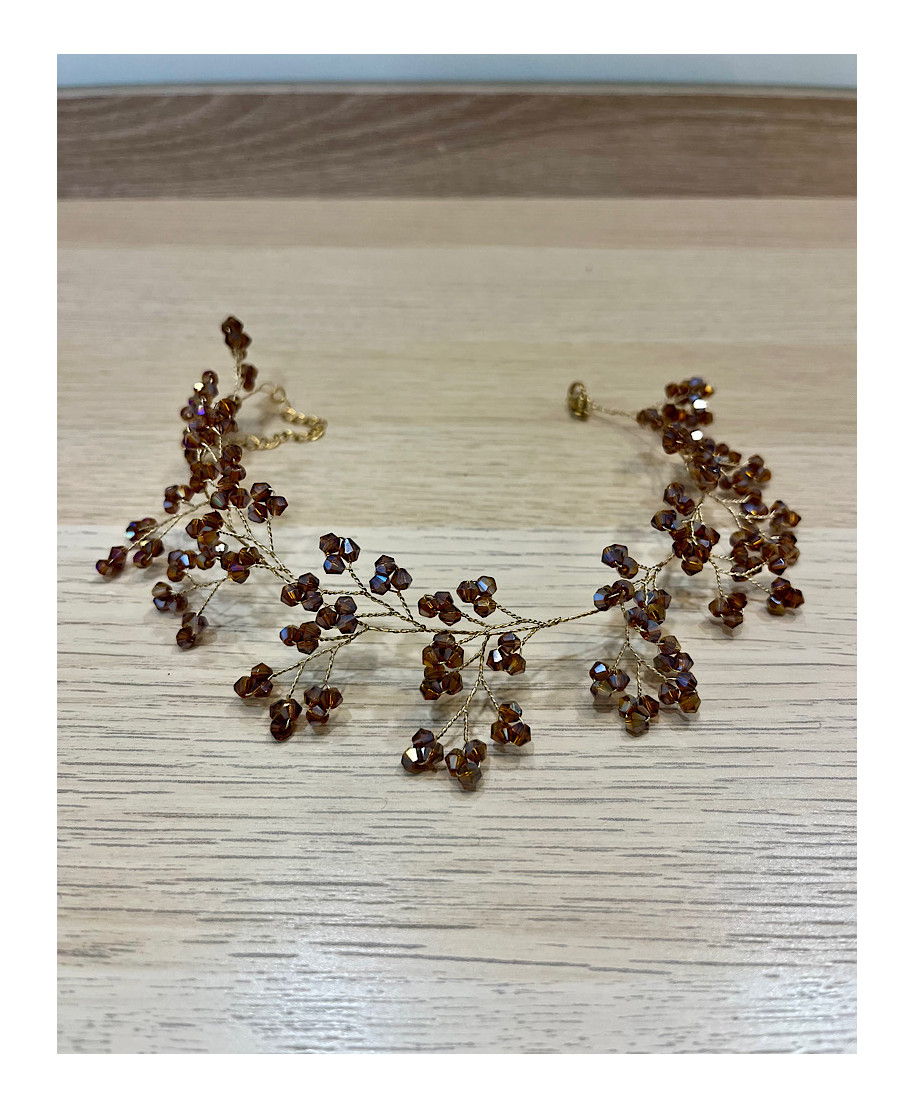 CHOKER SELENE · CRISTALES MARRONES