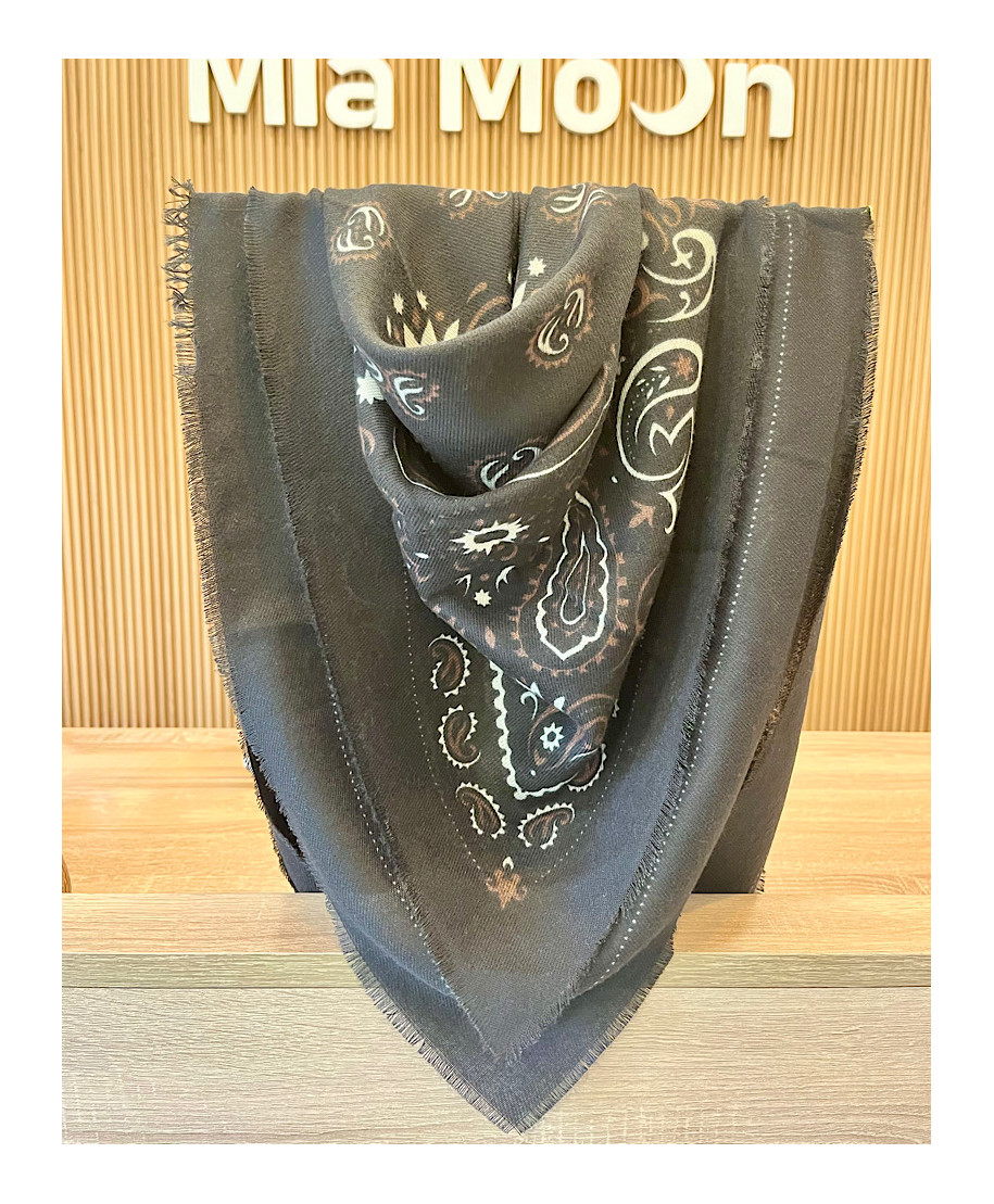 PAÑUELO PAISLEY NEGRO