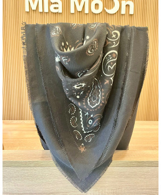 PAÑUELO PAISLEY NEGRO