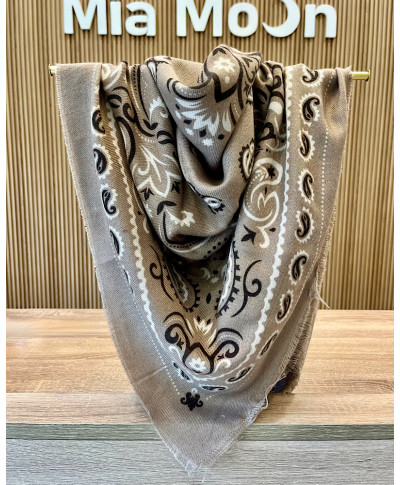 PAÑUELO PAISLEY TAUPE