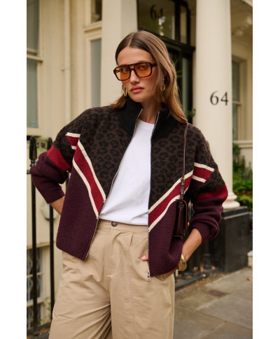 🤎 CHAQUETA LIVIA · ANIMAL PRINT & BURDEOS