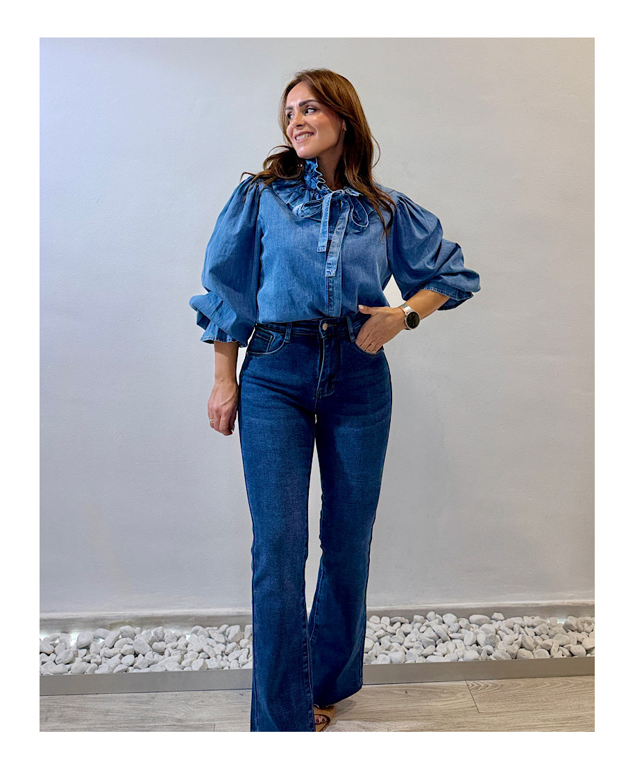 PANTALON TINA I CON FAJA INCORPORADA I DENIM
