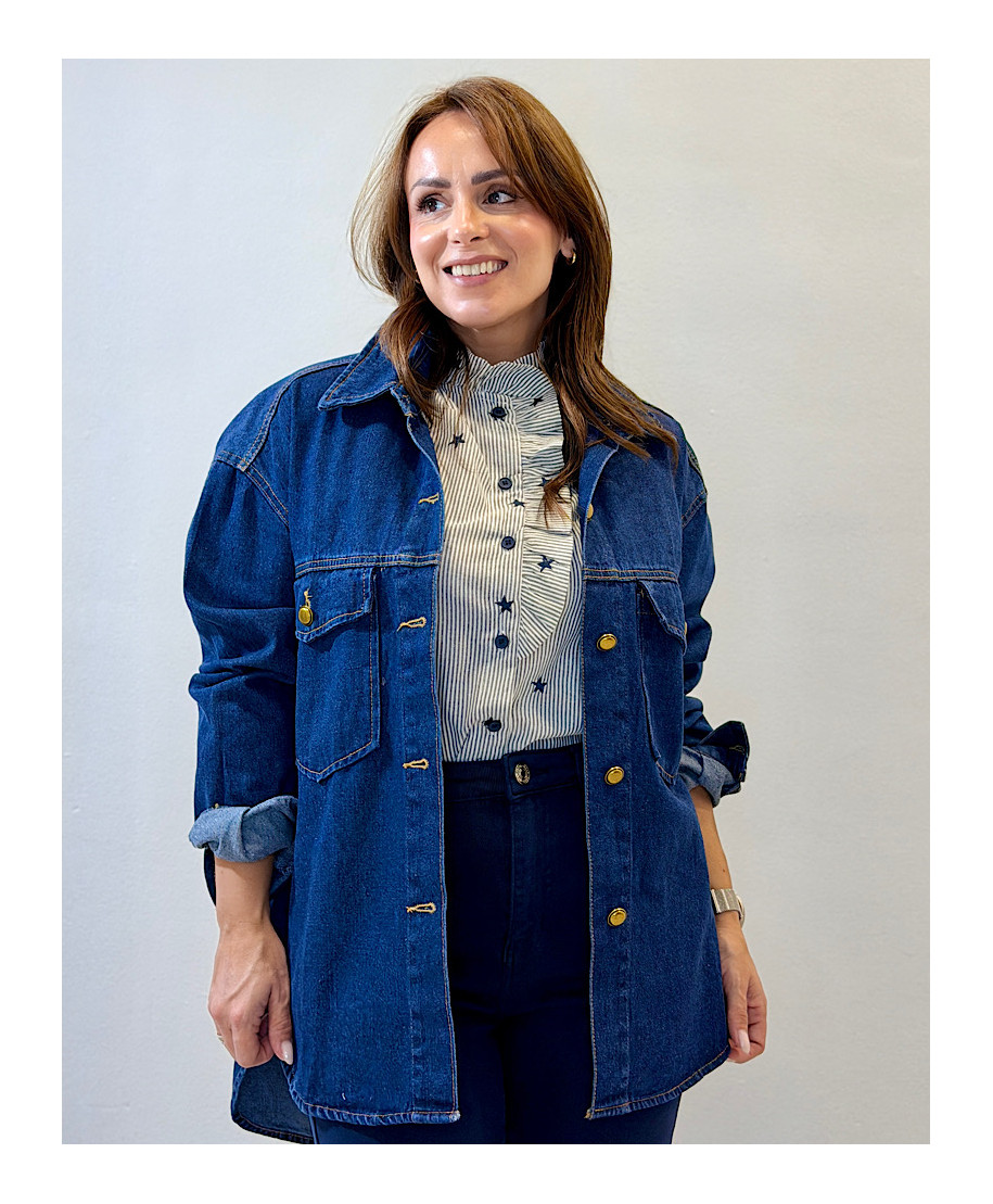 SOBRECAMISA BERTA· DENIM OSCURO