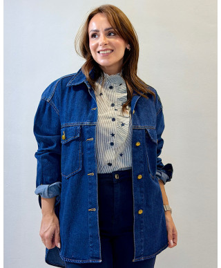 SOBRECAMISA BERTA· DENIM OSCURO
