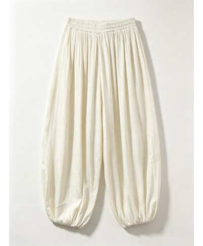 PANTALÓN LIVIA · BOMBACHO FLUIDO· BLANCO ROTO