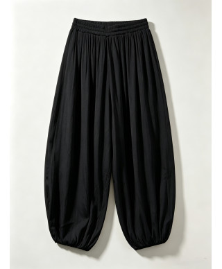 PANTALON LIVIA · BOMBACHO FLUIDO· NEGRO