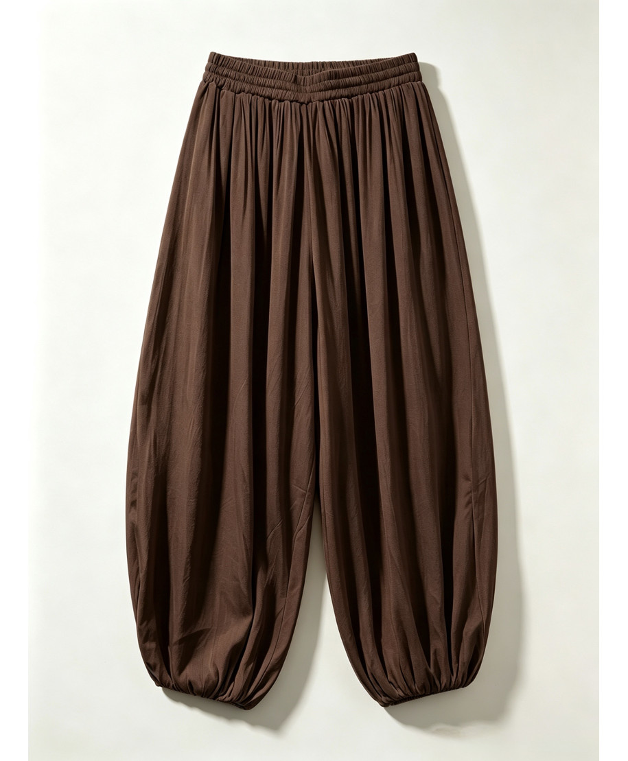 PANTALON LIVIA· BOMBACHO FLUIDO · CHOCOLATE