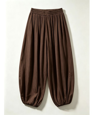 PANTALON LIVIA· BOMBACHO FLUIDO · CHOCOLATE