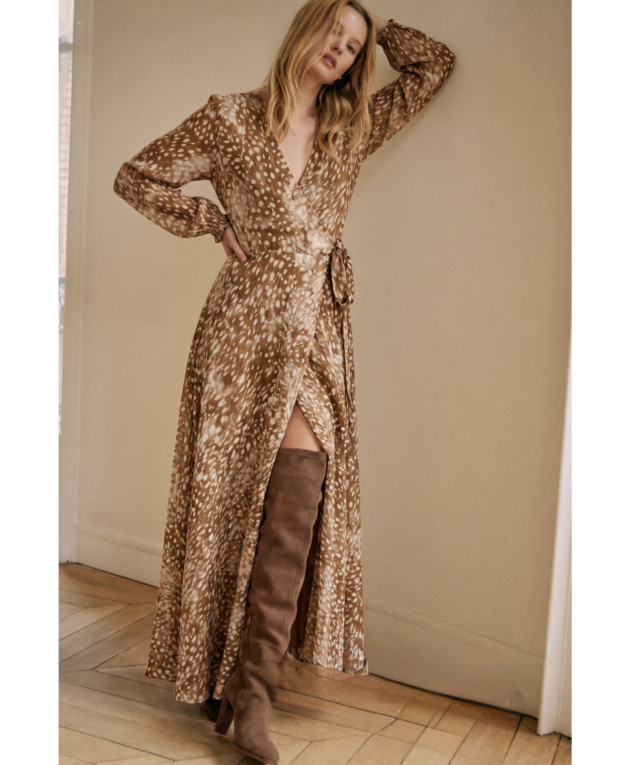VESTIDO LEONORA · VESTIDO LARGO ANIMAL PRINT