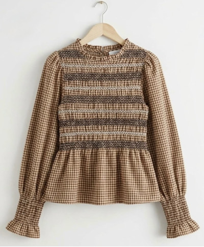 BLUSA MARTA · CUADROS Y BORDADOS
