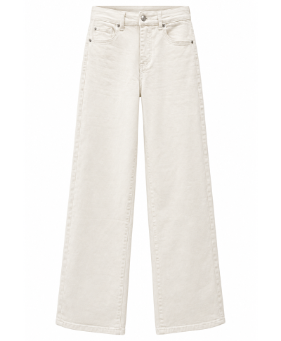 JEAN WIDE LEG BLANCO ROTO