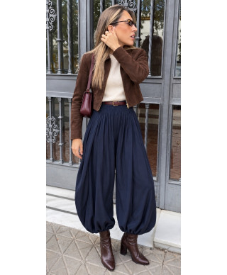 PANTALON LIVIA · BOMBACHO· MARINO