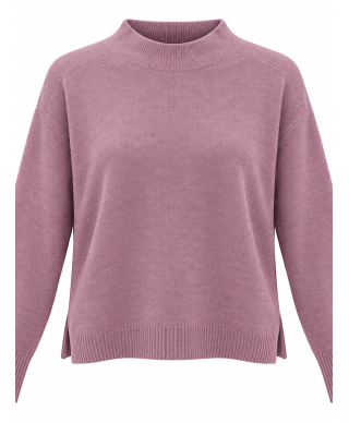 JERSEY LIORA · PUNTO BÁSICO DE CUELLO SEMIALTO · MALVA