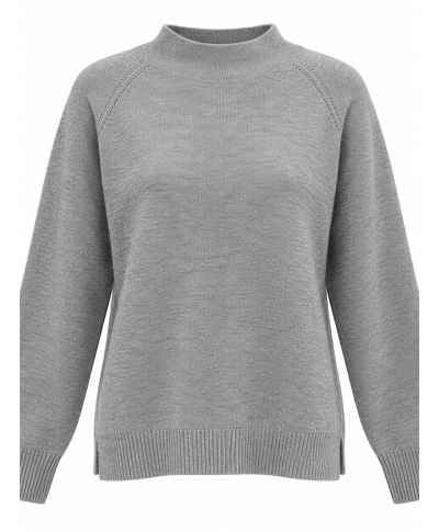 JERSEY LIORA · PUNTO BÁSICO DE CUELLO SEMIALTO ·GRIS