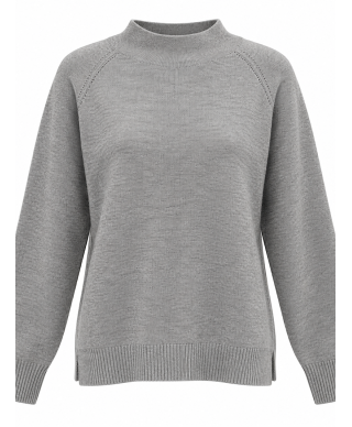 JERSEY LIORA · PUNTO BÁSICO DE CUELLO SEMIALTO ·GRIS