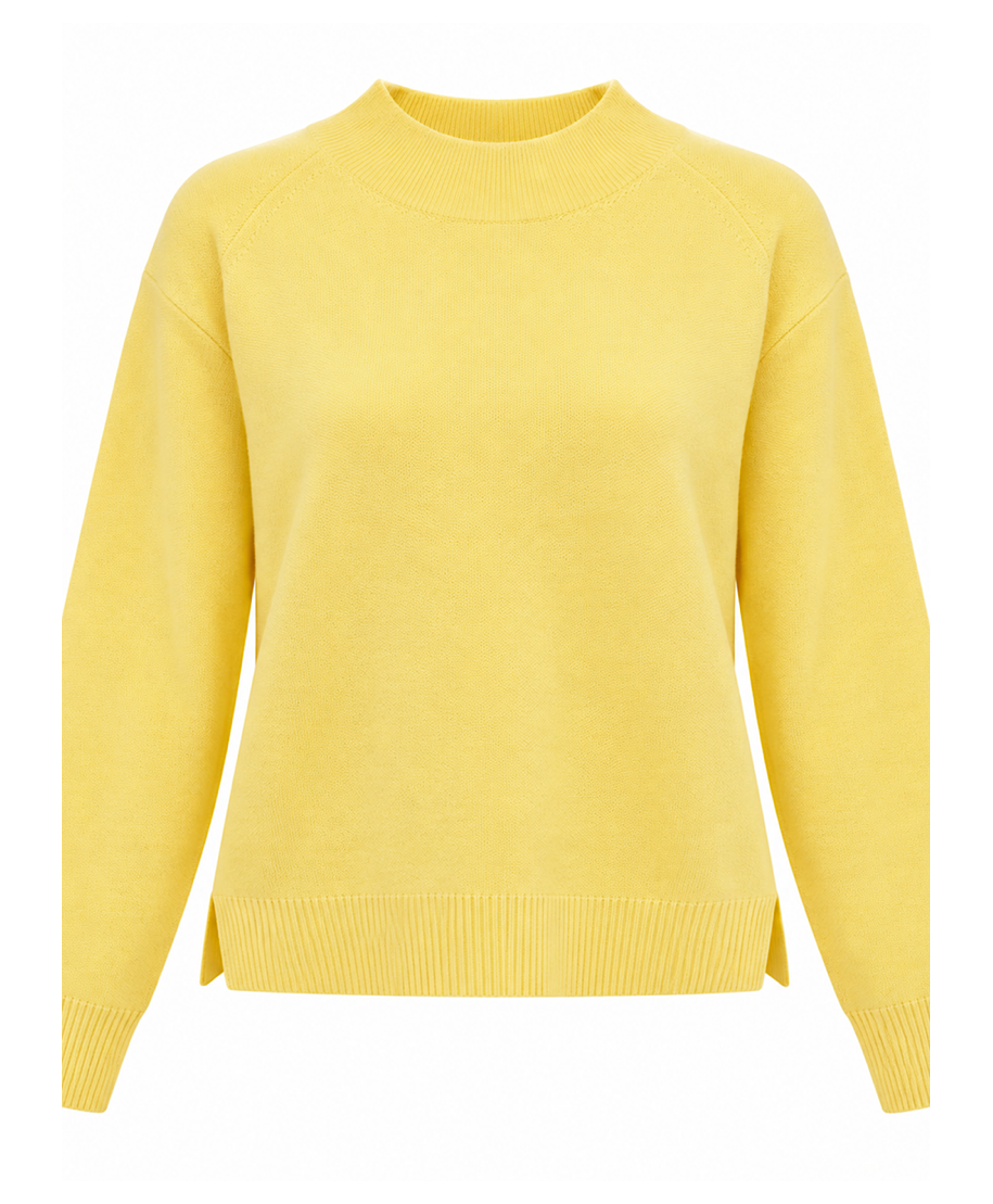JERSEY LIORA · PUNTO BÁSICO DE CUELLO SEMIALTO · AMARILLO