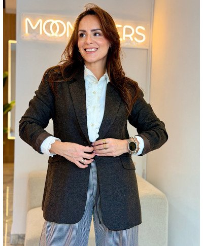 BLAZER NATALIA · CLÁSICO· MARRON